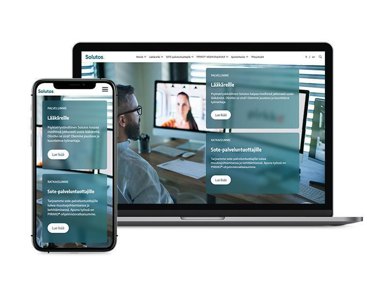 solutos.fi WordPress-verkkosivu
